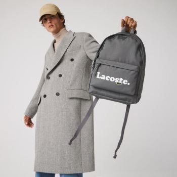 Lacoste Neocroc Branded Canvas Backpack - Batoh Pánské Šedé | CZ-p7U1aU